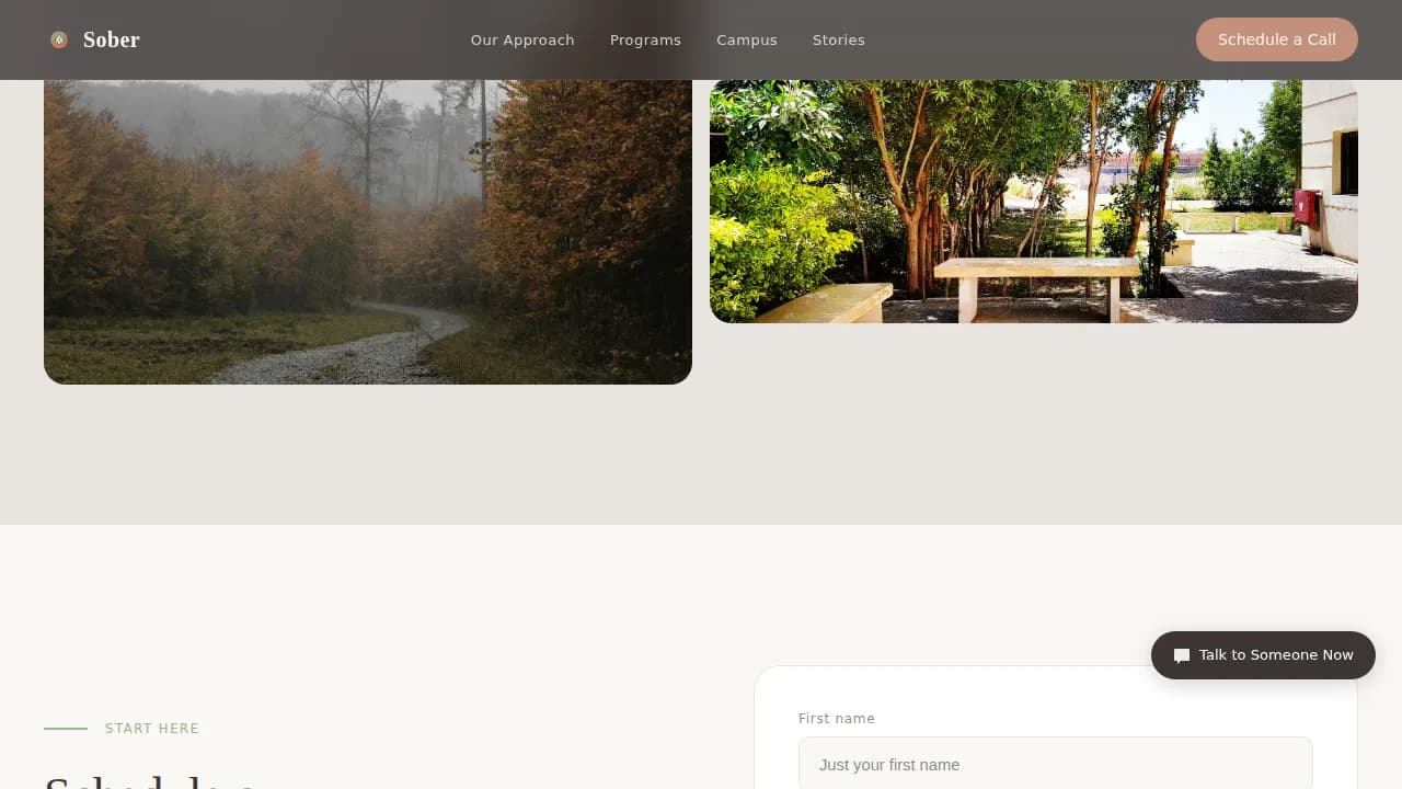 Serenity — Compassionate Recovery Facility Landing Page Template