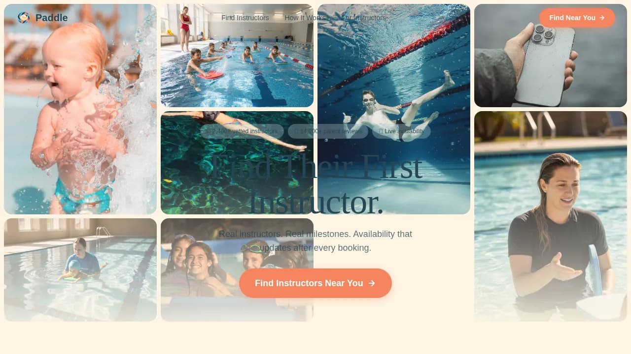 Splash — Vetted Swim Lessons Landing Page Template
