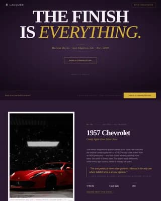 Finish — Editorial Painter Portfolio Landing Page Template