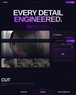 Luxury Hair Salon Tier Membership Comparison Website Template