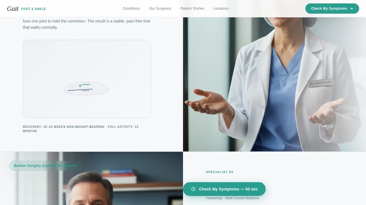Stride — Precision Podiatric Surgery Landing Page Template