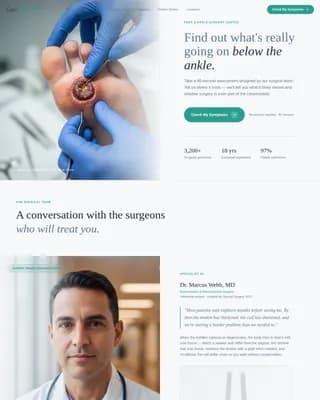 Stride — Precision Podiatric Surgery Landing Page Template