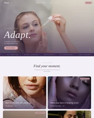 Bloom - Adaptogen Skincare Ritual Gallery Landing Page Template