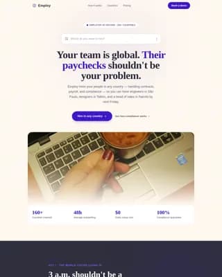 Employ - Global Hiring Compliance Landing Page Template