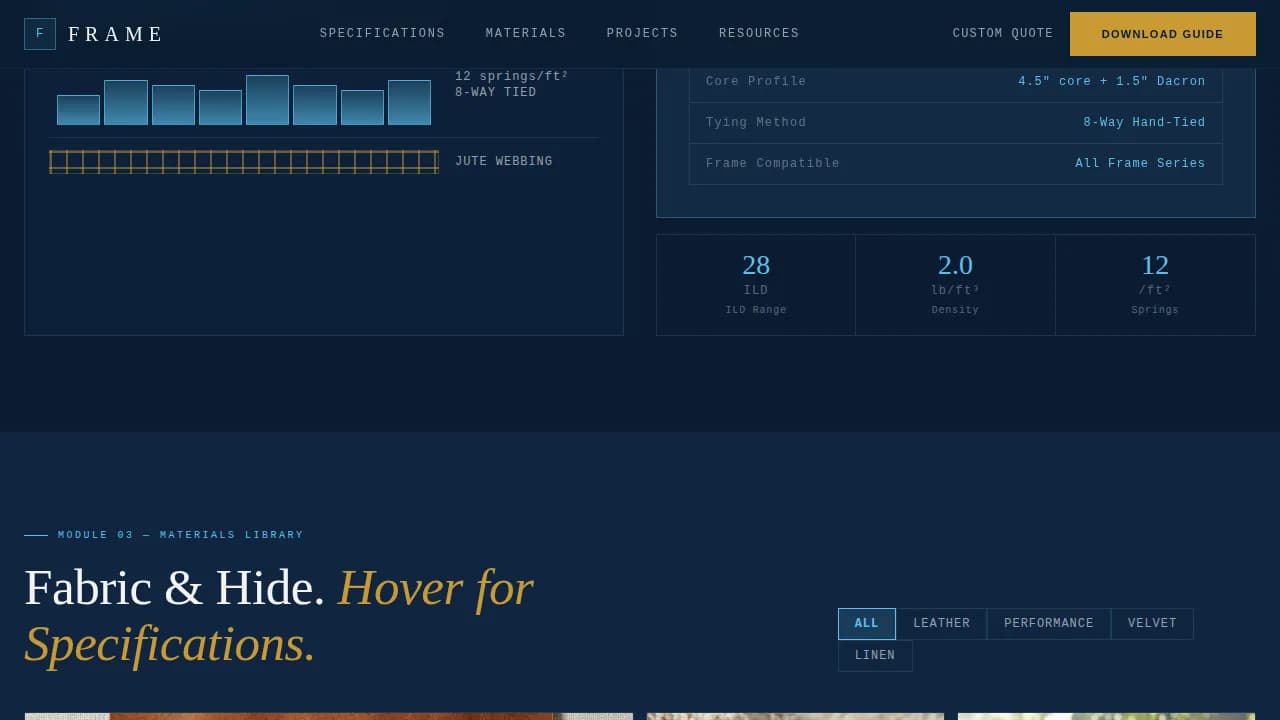 Craft — Custom Upholstery Manufacturing Landing Page Template