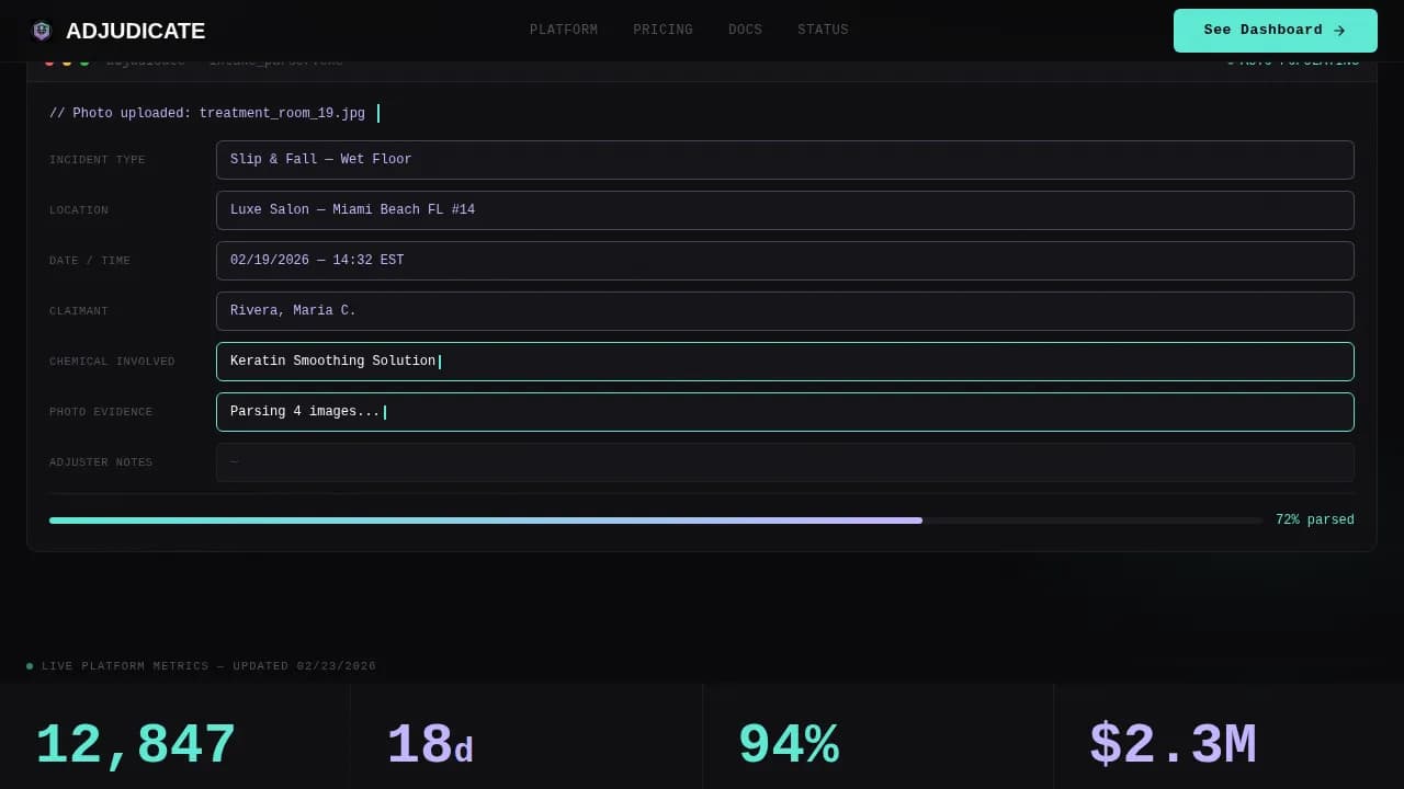 Resolve — AI-Powered Salon Claims Landing Page Template