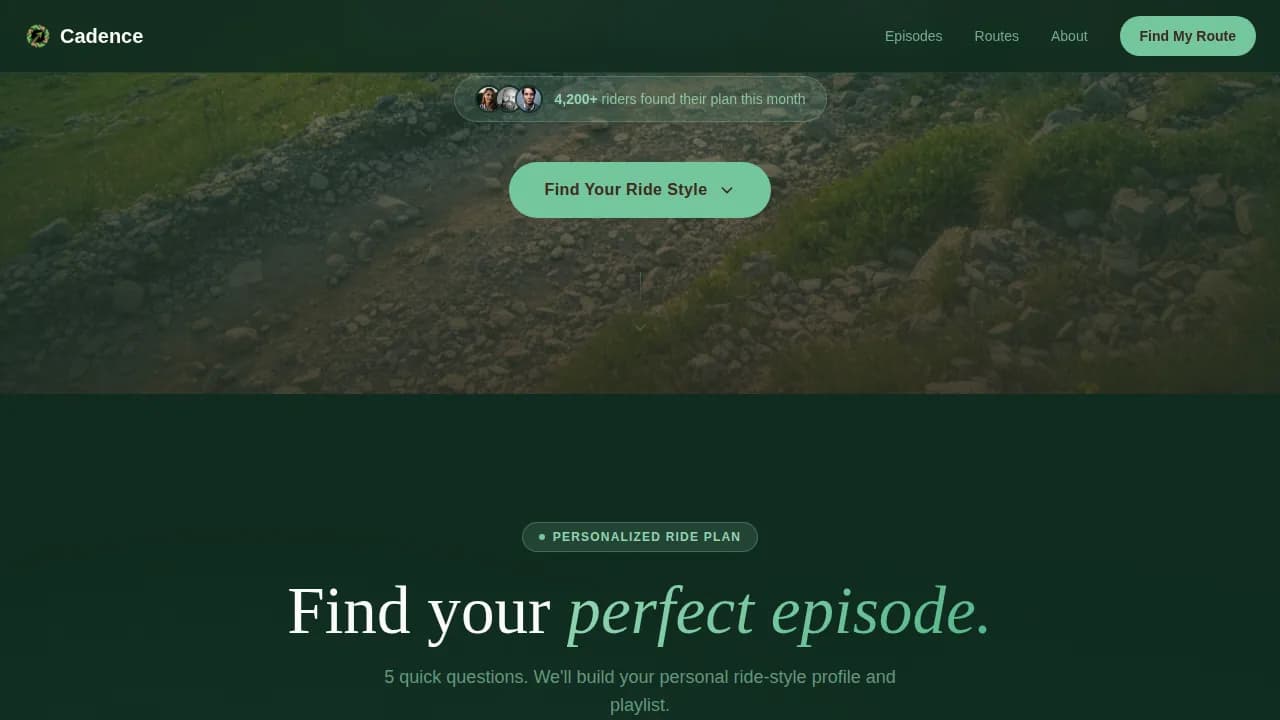 Rhythm — Expert Mountain Biking Landing Page Template