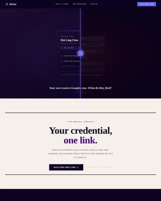 Byline - Verified Journalist Digital Business Card Landing Page Template