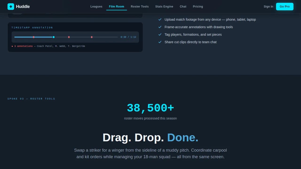 Sports Digital Presence Comparison Website Template