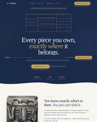 Walk-In Closet Renovation Pricing Website Template