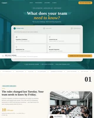 Advocate — Professional Legal Education Landing Page Template