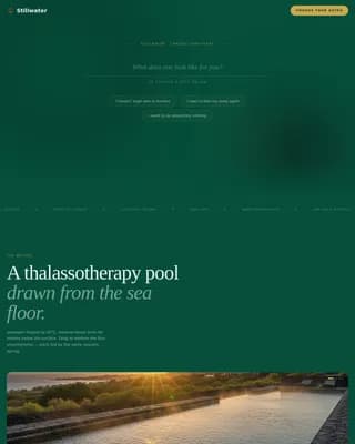 Stillwater - Coastal Wellness Resort Landing Page Template