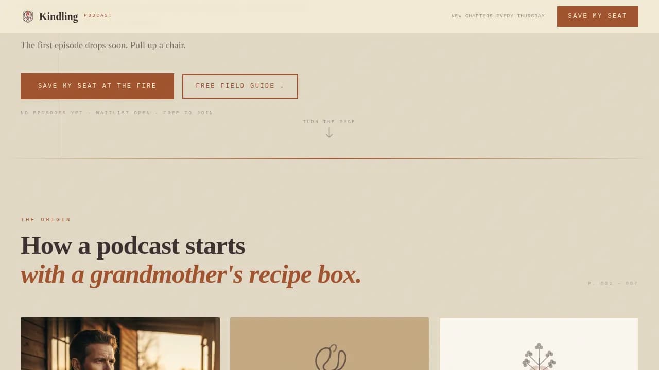 Ember — Authentic Wilderness Survival Landing Page Template