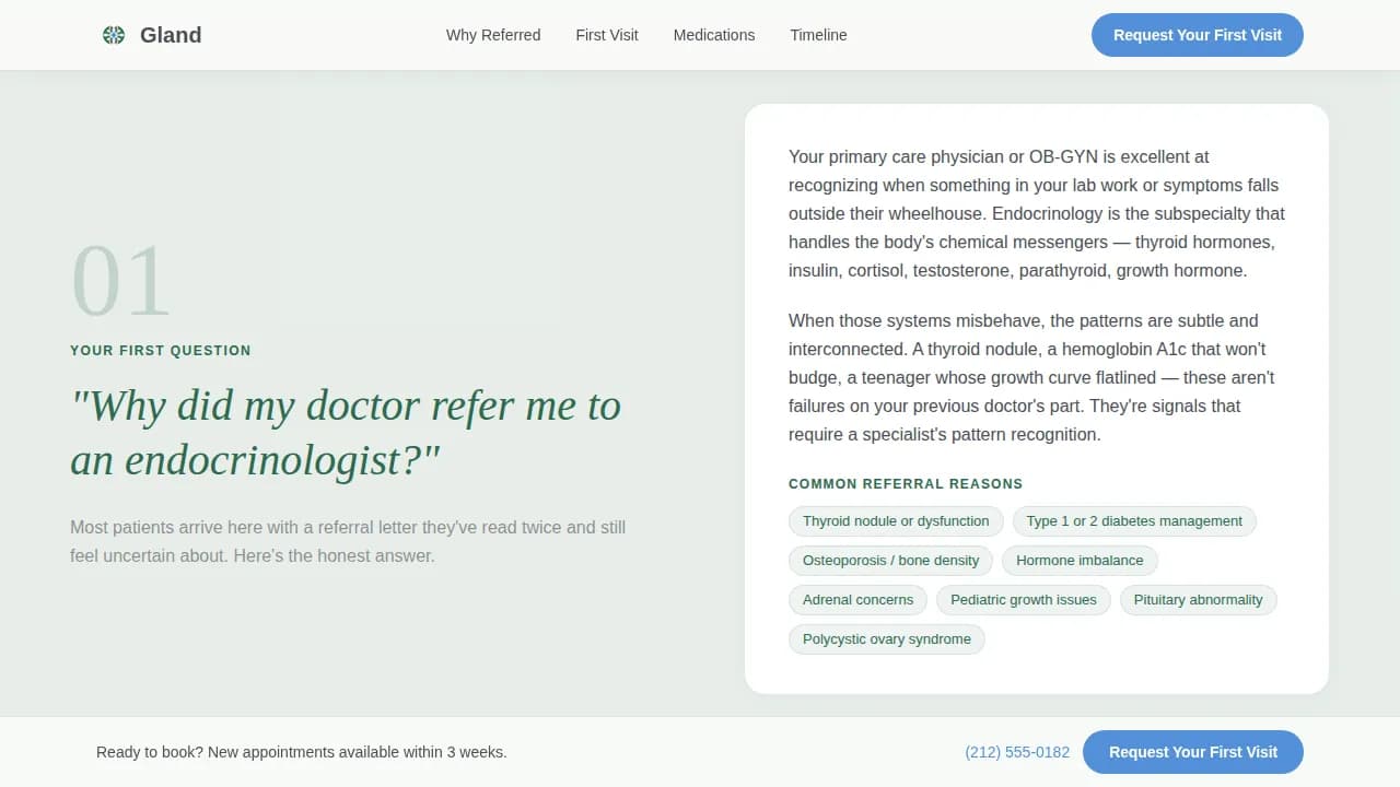 Thyroid — Expert Endocrinology Clinic Landing Page Template