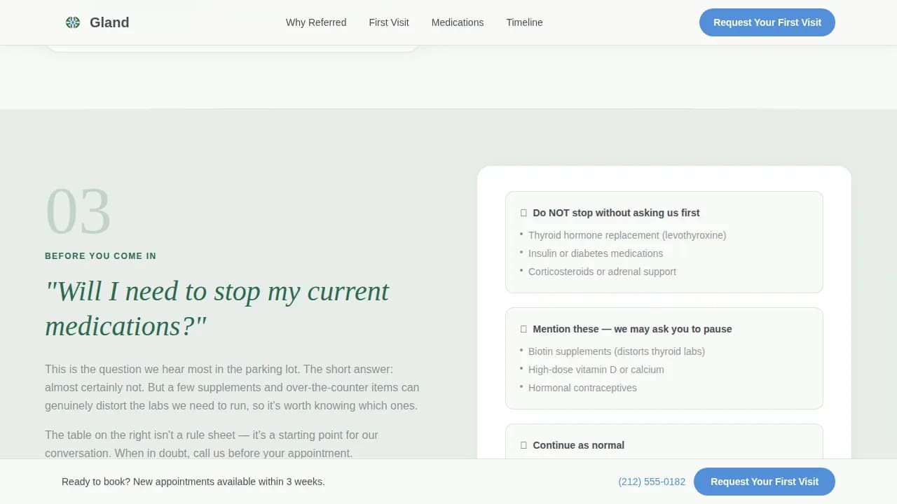 Thyroid — Expert Endocrinology Clinic Landing Page Template