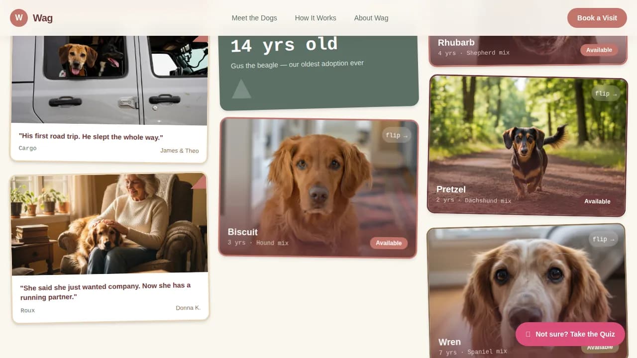 Dog Advanced Booking Website Template
