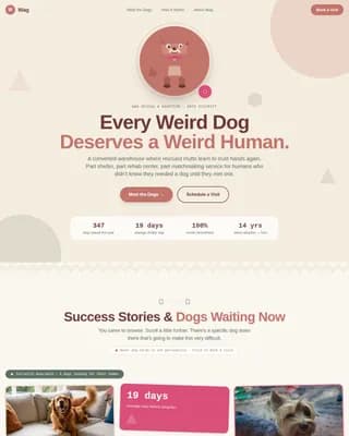 Dog Advanced Booking Website Template
