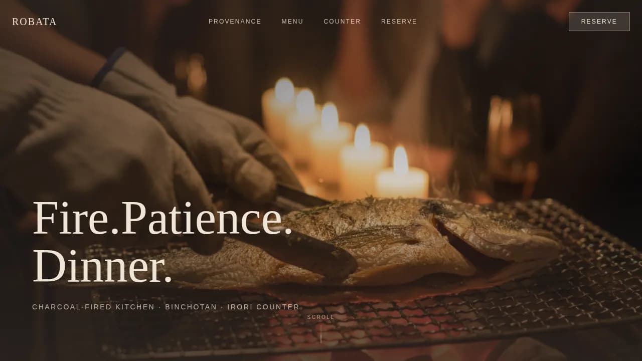 Ember — Exquisite Grill Dining Landing Page Template