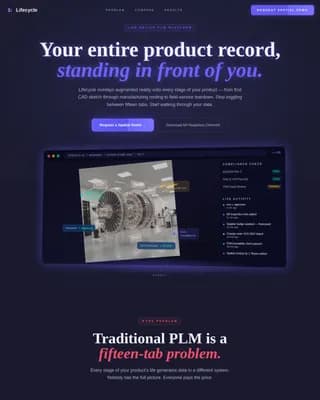 AR-Enhanced Enterprise Software Portfolio Website Template