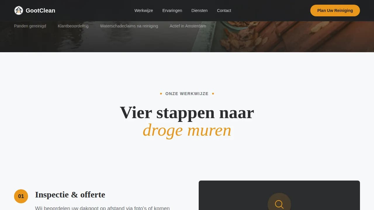 Gutter — Professional Cleaning Service Landing Page Template