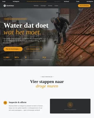 Gutter — Professional Cleaning Service Landing Page Template