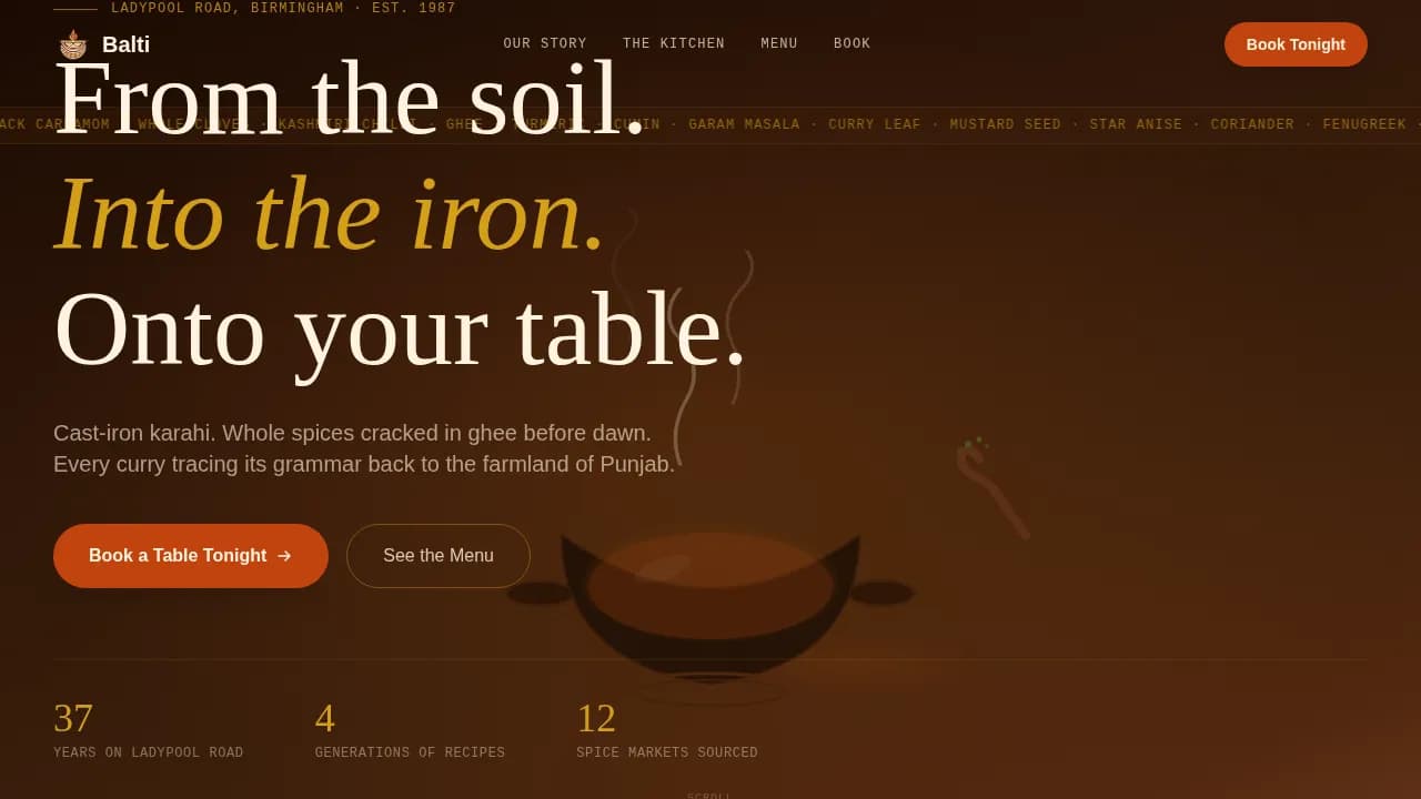 Spice — Flavorful Subcontinental Restaurant Landing Page Template