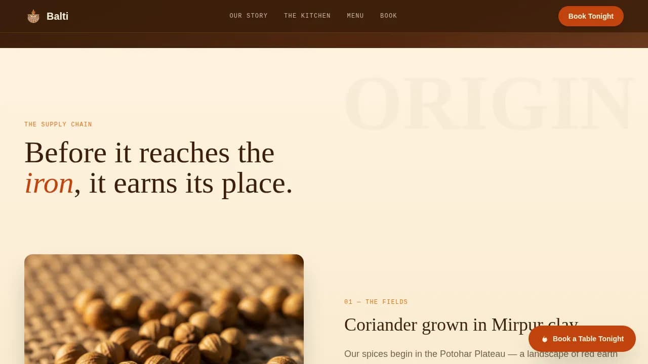 Spice — Flavorful Subcontinental Restaurant Landing Page Template