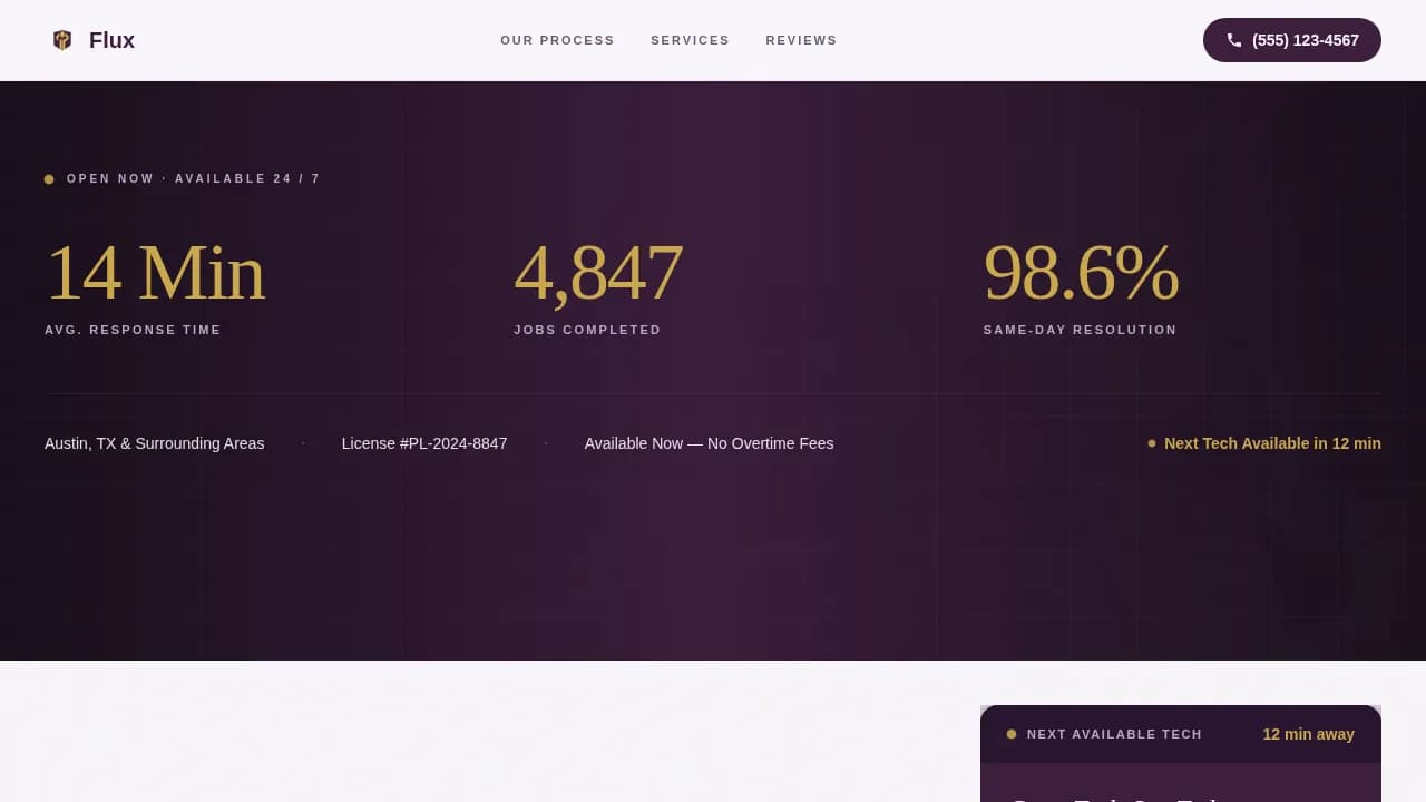 Rapid — Responsive Plumber Ranking Landing Page Template