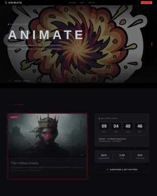 Cinema — Premium Visual Storytelling Landing Page Template