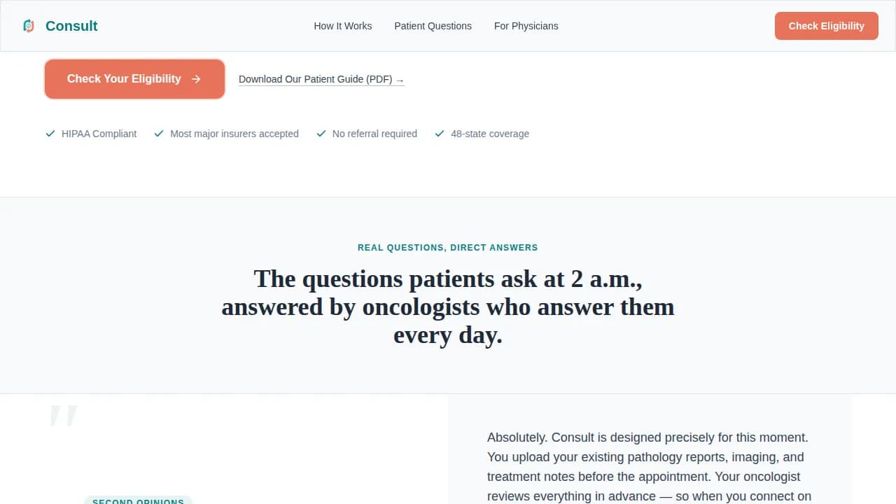 Oncology Medicine FAQ Website Template