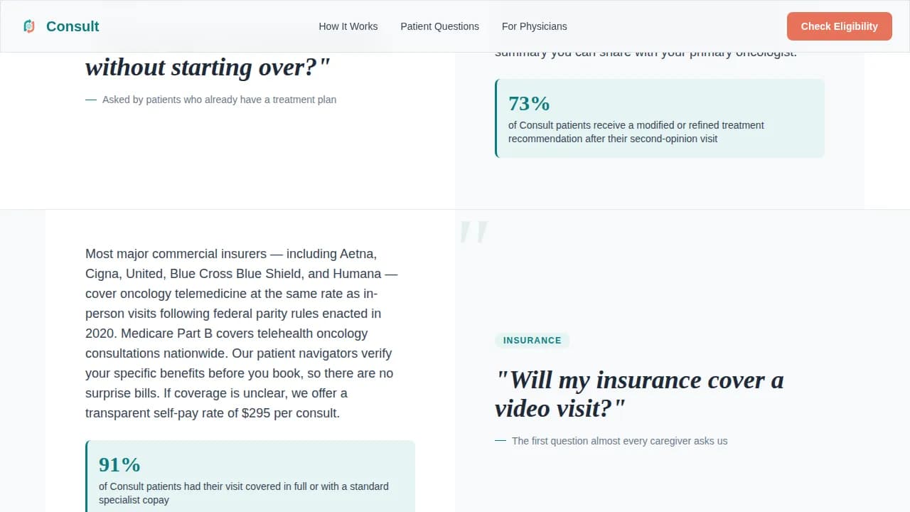 Oncology Medicine FAQ Website Template