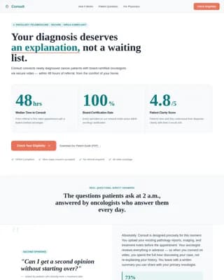 Oncology Medicine FAQ Website Template