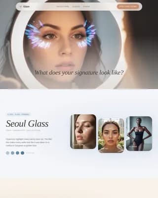 Glam - Atelier AR Beauty Filter Landing Page Template