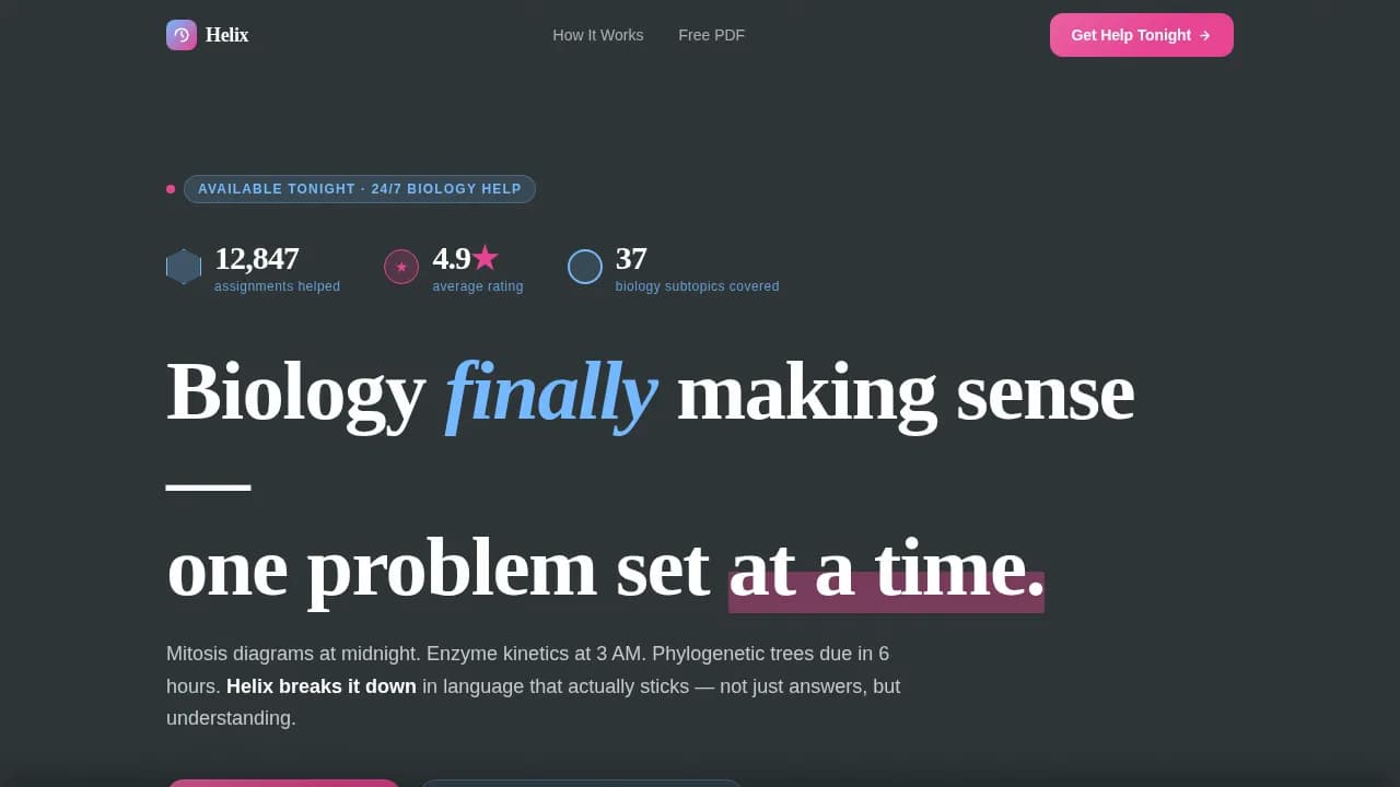 Catalyst — Rapid Biology Tutoring Landing Page Template