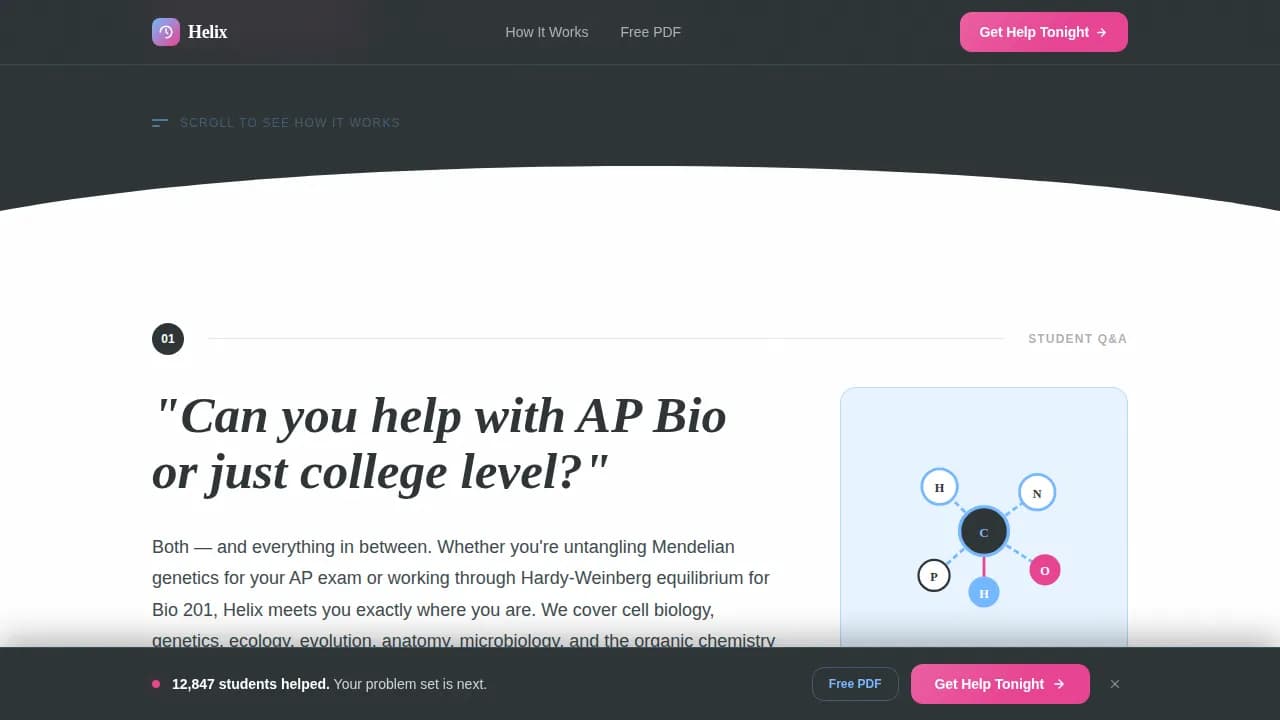 Catalyst — Rapid Biology Tutoring Landing Page Template