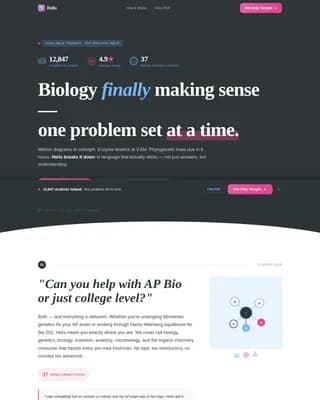 Catalyst — Rapid Biology Tutoring Landing Page Template