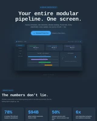 Construct — Instant Modular Building Landing Page Template