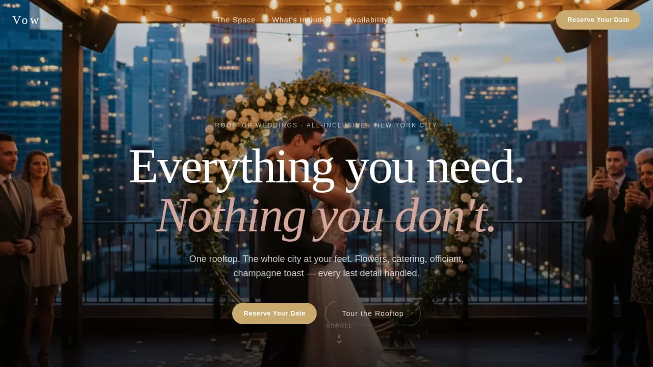 Altar — Sublime Wedding Venue Landing Page Template