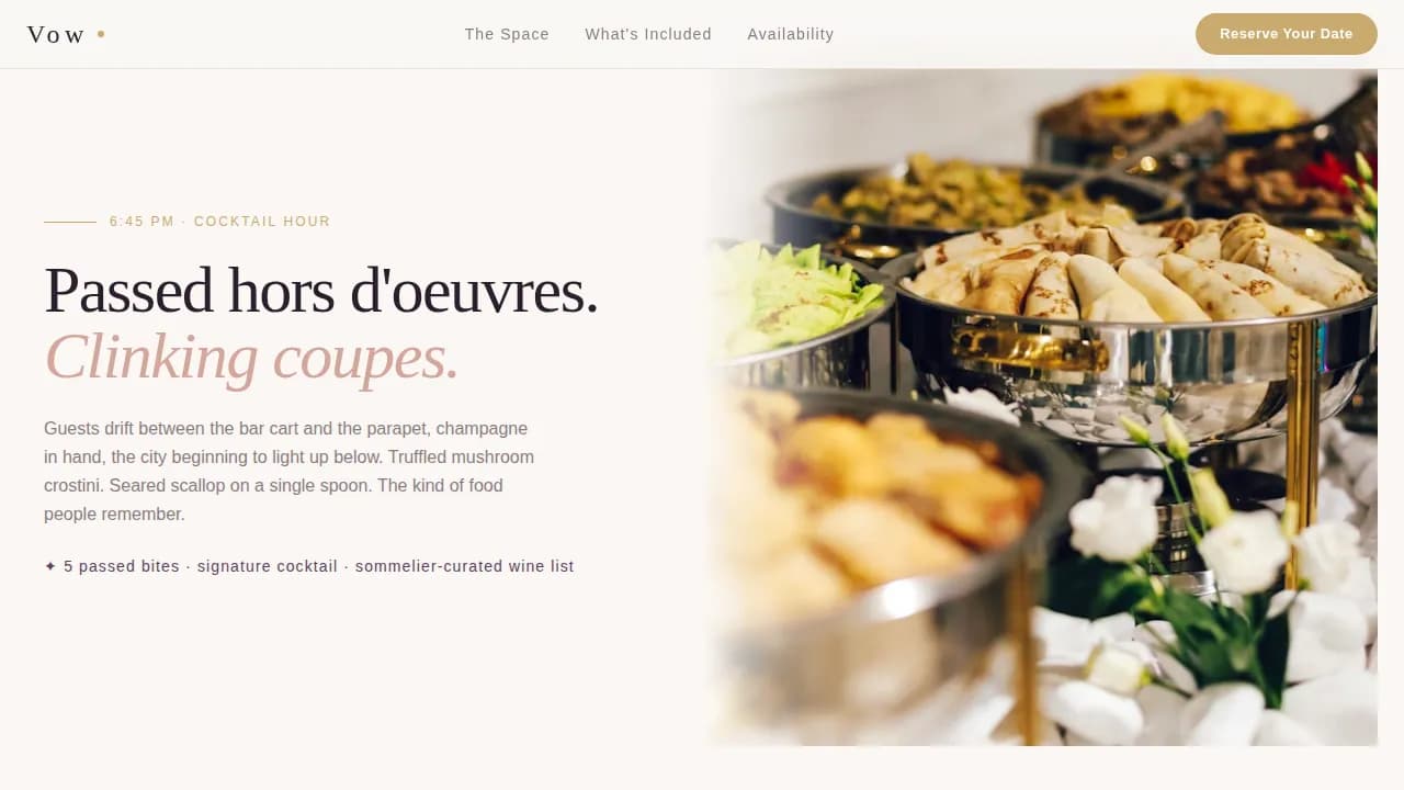 Altar — Sublime Wedding Venue Landing Page Template