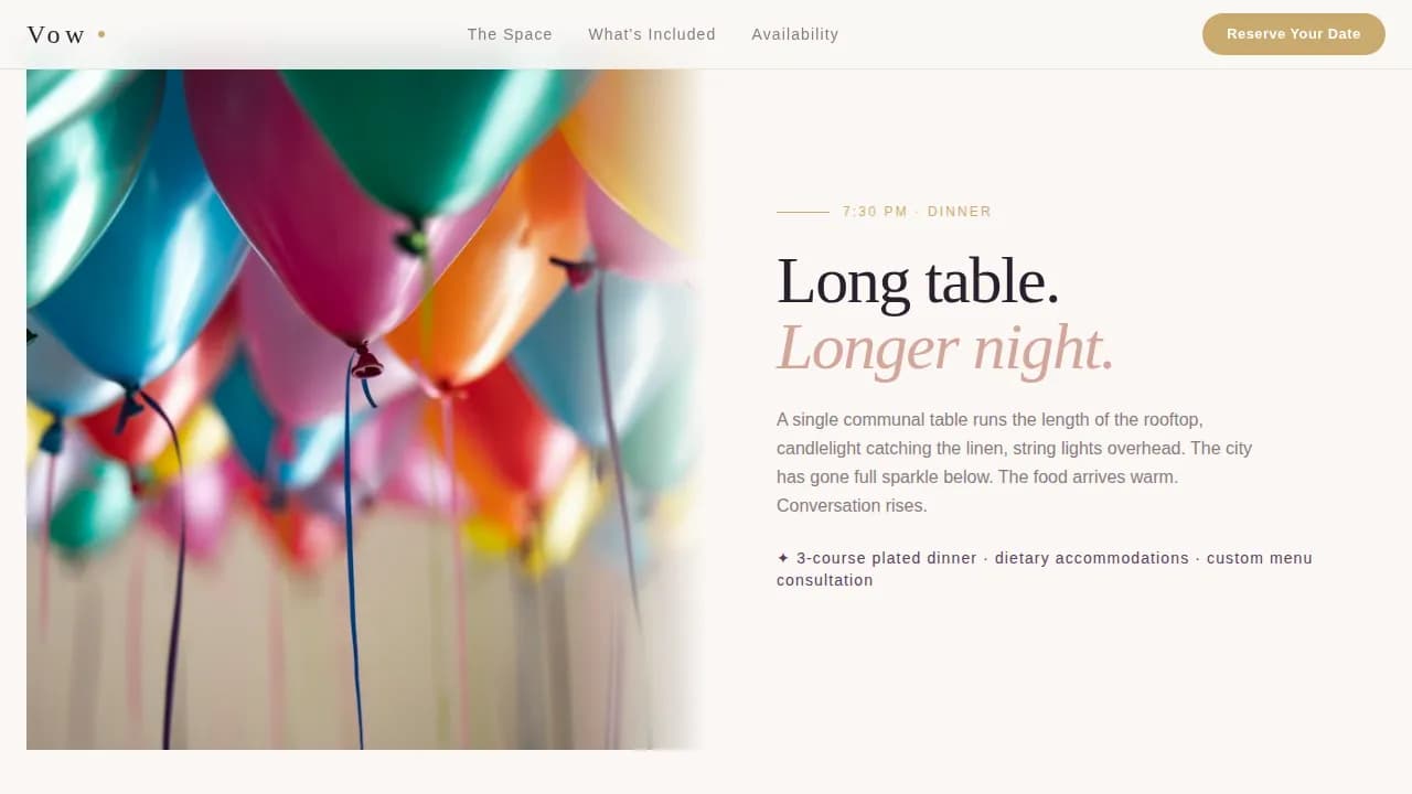 Altar — Sublime Wedding Venue Landing Page Template