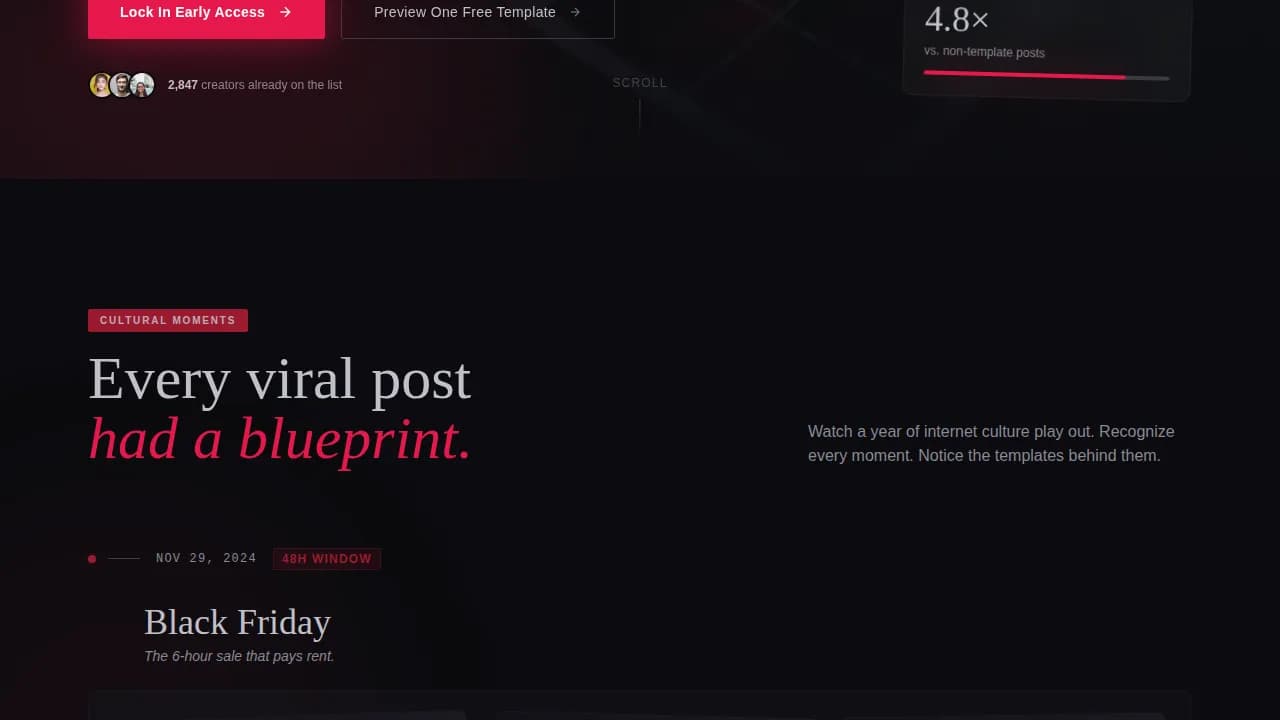 Viral — Optimized Social Ad Creative Landing Page Template