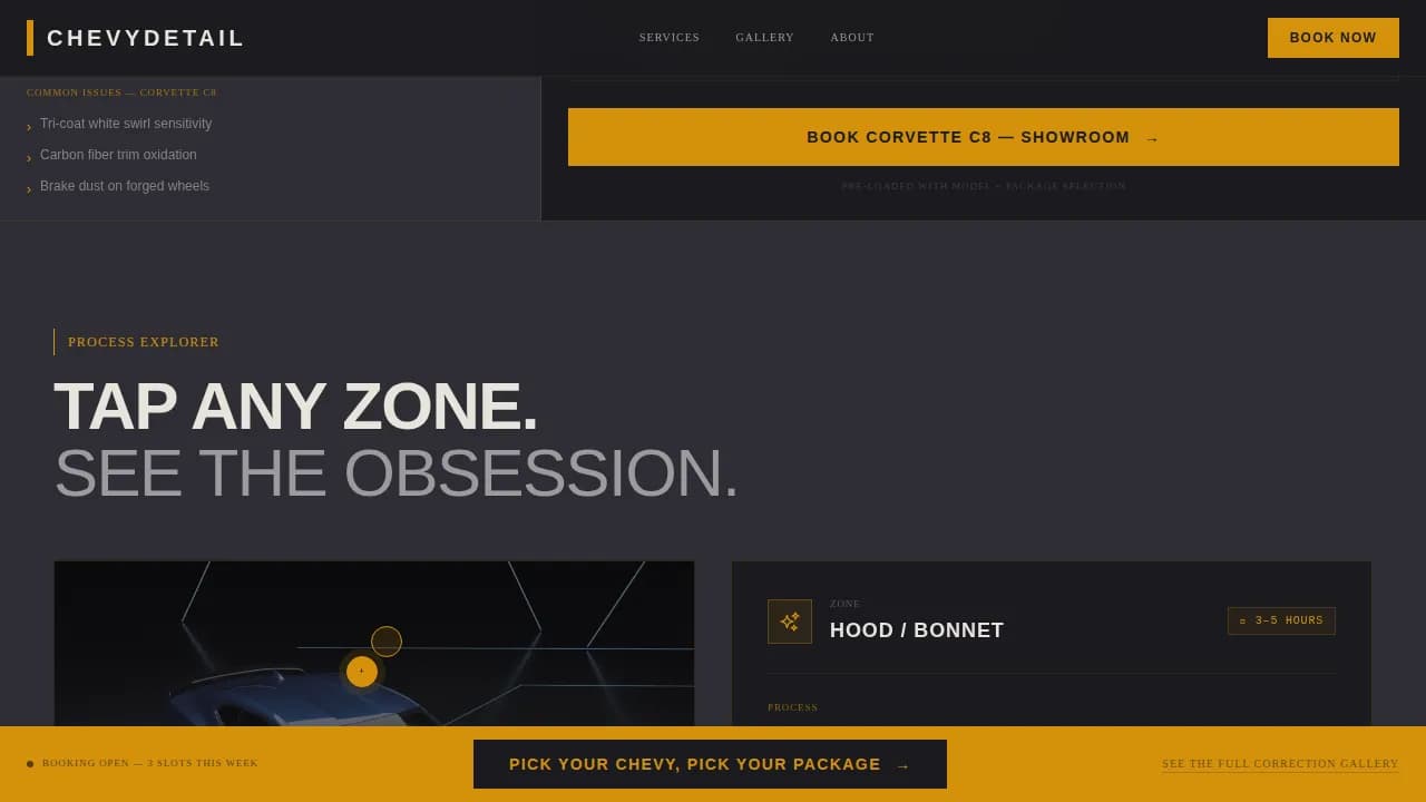 Chevy - Precision Ceramic Detailing Landing Page Template