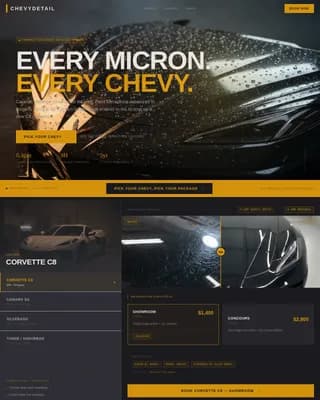 Chevy - Precision Ceramic Detailing Landing Page Template