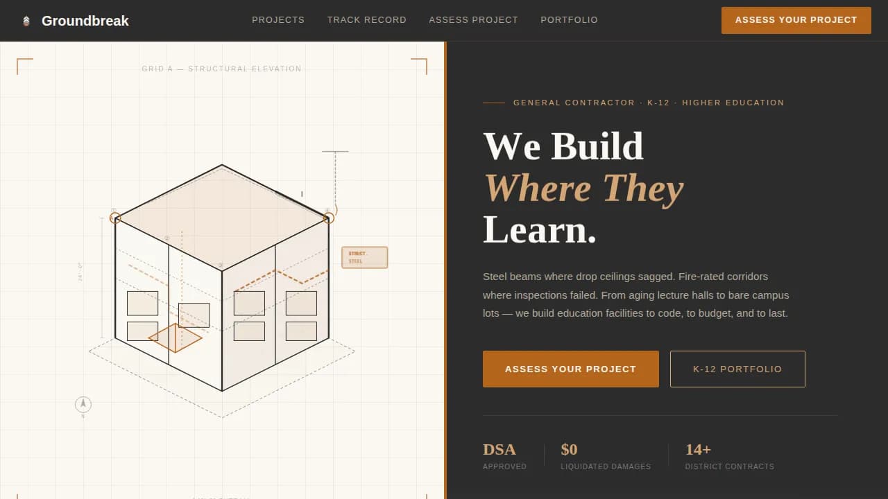 School & University Construction Directory Website Template