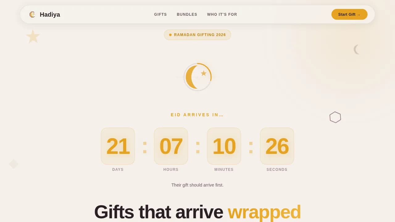 Gifted — Curated Ramadan Store Landing Page Template