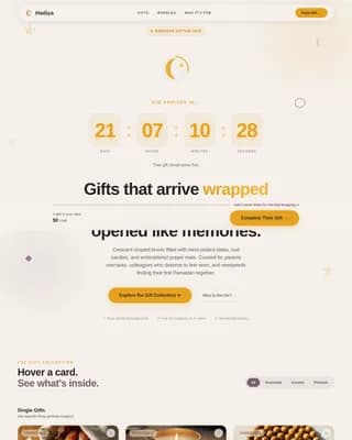 Gifted — Curated Ramadan Store Landing Page Template