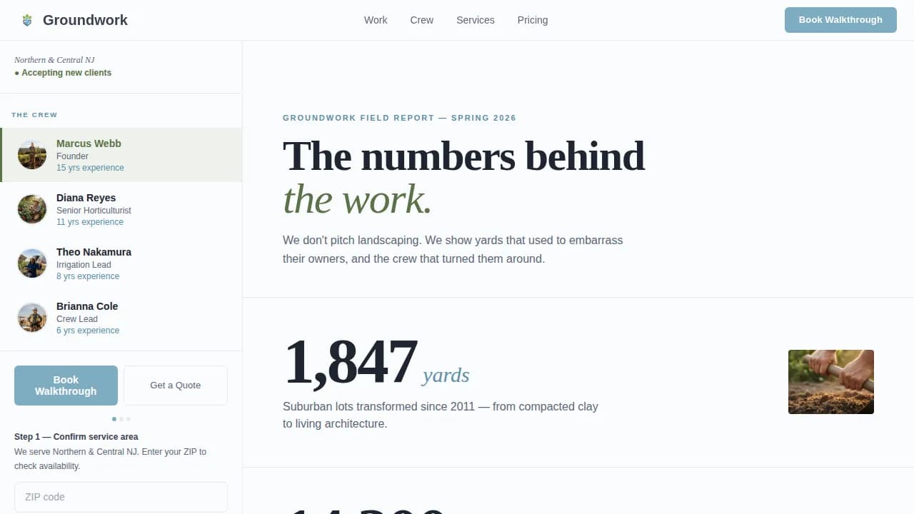 Cultivate — Expert Landscape Design Landing Page Template