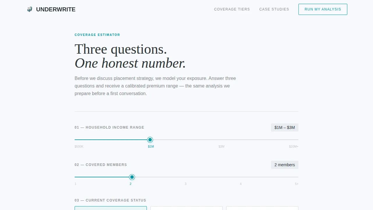 Elite — Personalized Wealth Insurance Landing Page Template