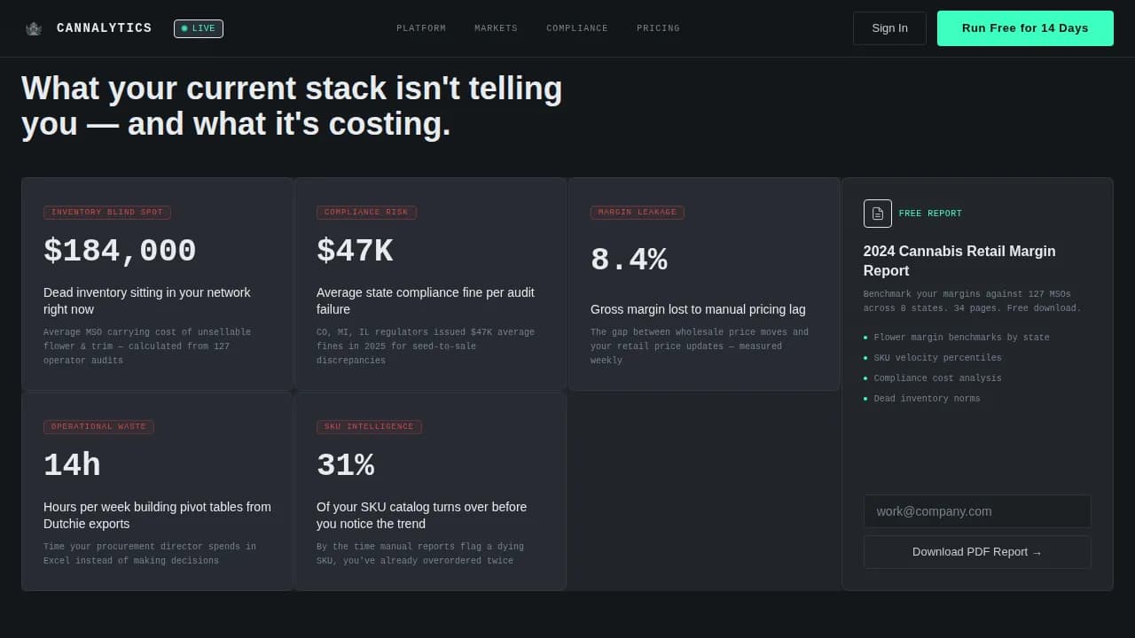 Illuminate — Cannabis Dashboard Landing Page Template