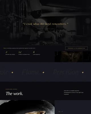 Plate - Cinematic Chef Portfolio Landing Page Template